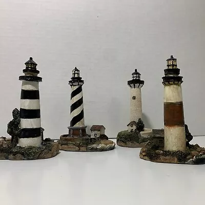 MayRich Miniature Resin Lighthouse Figurines Lot Of 4 Cape Hatteras & Others • $10.69