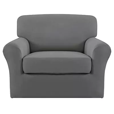 2 Pieces Microfiber Stretch Chair Slipcover “ Spandex Soft Fitted Sofa Couch Cov • $42.18