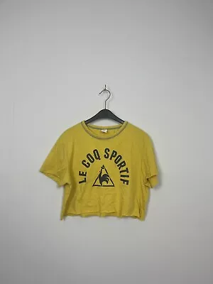 Le Coq Sportif Vintage Logo Summer Festival Oversized Colourful Crop Top • £10.99