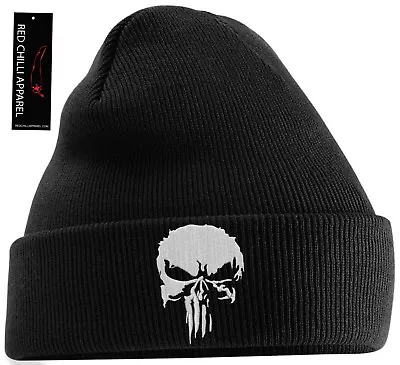 Skull Punisher Inspired Beanie Hat Gym Hat Movie   • £8.99