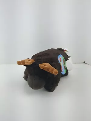 New 12  Pillow Pets Pee-Wees Chocolate Moose Plush Stuffed Animal W/ Tag • $14.99