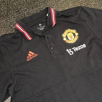 Adidas Manchester United Player Staff Issue Polo Shirt - Medium - Tezos • £9.95