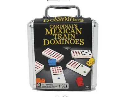 Mexican Train Dominoes Game In Aluminum Carry Case For Families And Kids Ages 8 • $18