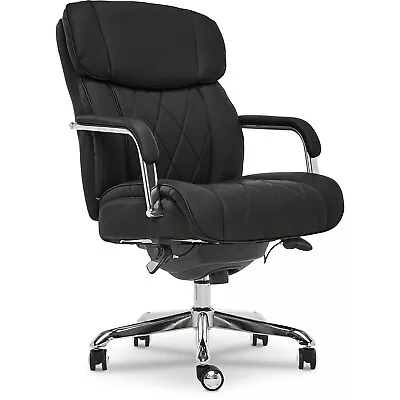 La-Z-Boy Sutherland Ergonomic Faux Leather Swivel Computer And Desk Chair Black • $301.11