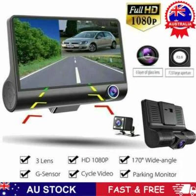 $37.68 • Buy 1080P Car DVR 4  3 Lens Dash Cam Front And Rear Video Recorder Camera G-sensor M