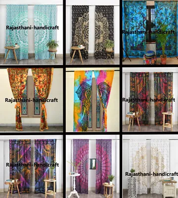 £14.81 • Buy Indian Mandala Curtains Hippie Window Door Boho Room Decor Curtain Wall Hanging