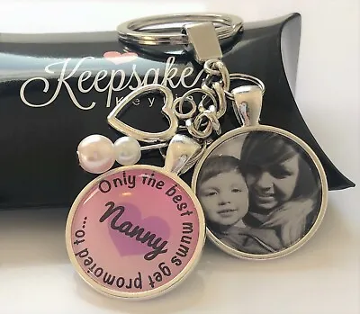 Personalised Photo Keyring - Best Mums Promoted To Present Birthday Gift Box • £7.45