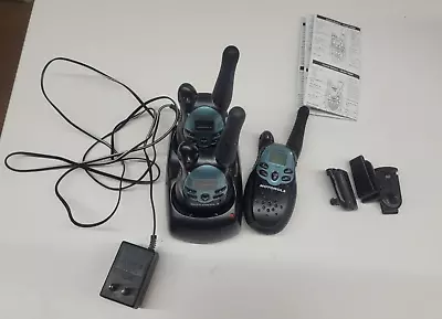 Motorola Talkabout T5000 2-Way Radio Walkie Talkie Set Of 3 W/Charger Base Works • $24.95