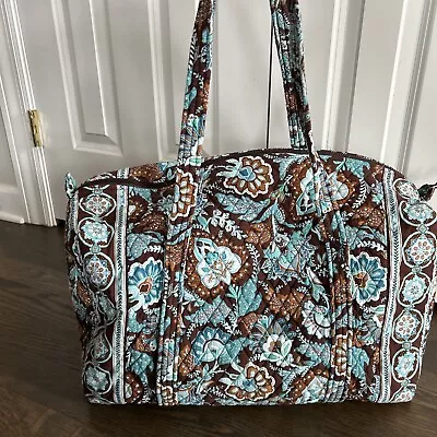 Vera Bradley Large Travel Carry On Bag Java Blue 20  X 12  XLNT • $36