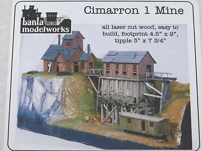 NEW Banta Modelworks Cimarron 1 Mine - Laser Cut Wood Kit #6085 - O Scale • $279.95