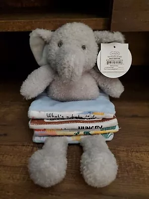 Mud Pie Reading Pals Blue Elephant Plush Soft Book NWT • $7