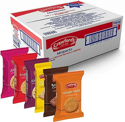 £24.37 • Buy Crawford's Assorted Biscuits Selection Small Mini Packs Of 100 Hotel Office Tea 