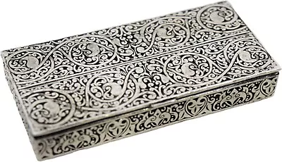 Ornate Silver Plated 1950s Antique Pill Box»» • $60