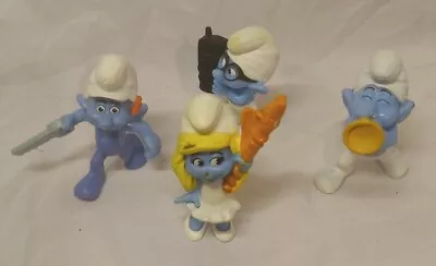 SMURF Figures Lot Of 4 McDonalds Happy Meal Toys 2011 & 2013 BRAINY SMURFETTE  • $7.99