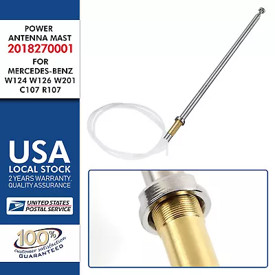 Power Antenna Mast OEM Replacement For Mercedes-Benz W124 W126 W201 C107 R107 • $13.99
