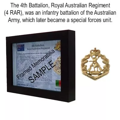 4th Battalion Royal Australian Regiment (4RAR) 1964-1973 - Framed Memorabilia • £46.68