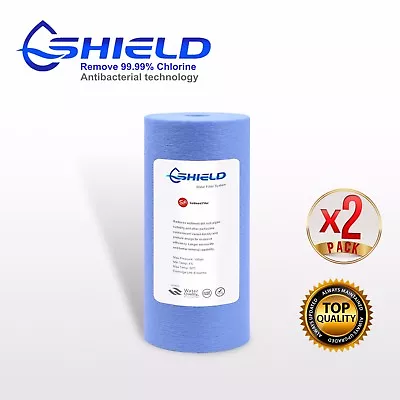 $42.95 • Buy 2 X Antibacterial Sediment Filter 10  X 4.5  Big Blue Cartridges 1 Micron 