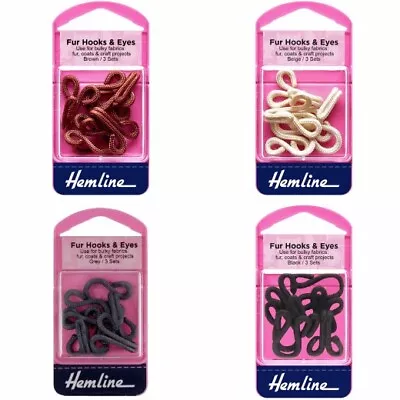 £3.15 • Buy Hemline Fur Hooks And Eyes: Size 3: Fur Coats And Crafts - All Sizes