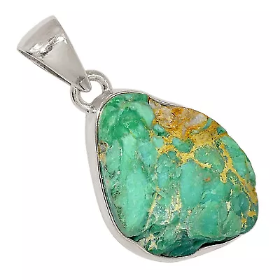 Natural Mexican Turquoise 925 Sterling Silver Pendant Jewelry ALLP-24622 • $15.99