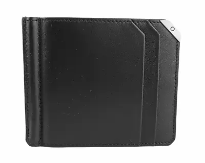 MONTBLANC Meisterstuck Urban Black Leather Wallet 6cc Money Clip 124092 NEW BOX • $295