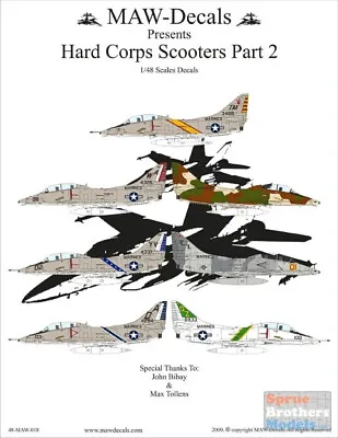 MAW48018 1:48 MAW Decals - TA-4J TA-4F Skyhawk 'Hard Corps Scooter' Part 2 • $31.39