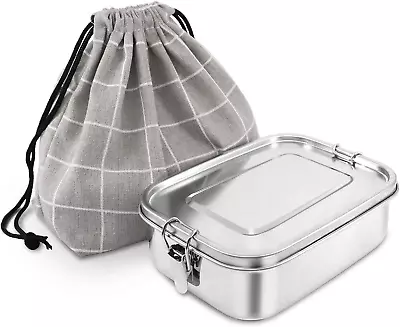 $31.53 • Buy Stainless Steel Lunch Box, Stainless Steel Lunch Box 1200Ml, Leak-Proof Metal Lu