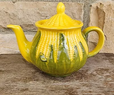 Vintage Shawnee Teapot #75 Corn King Design Full Size Farmhouse EUC • $31.49