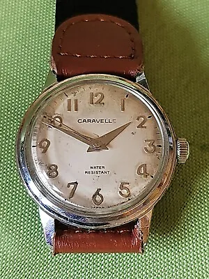 $42.10 • Buy Vintage Men's Watch Caravelle Manual Wind Working Keeps Good Time Japan S. Steel
