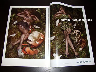 LOUIS VUITTON 4-Page Magazine PRINT AD Spring 2010 LARA STONE Legs Thighs • $13.99