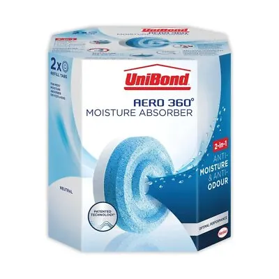 £10.10 • Buy UNIBOND Aero 360 Refills Dehumidifier Moisture Remover Damp Condensation Mould