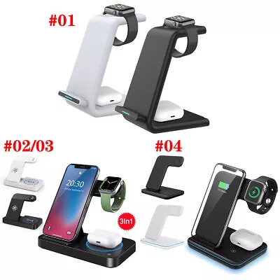 $29.99 • Buy 3 In 1 Wireless Charger Dock Qi Fast Charging Station For IPhone Apple Samsung