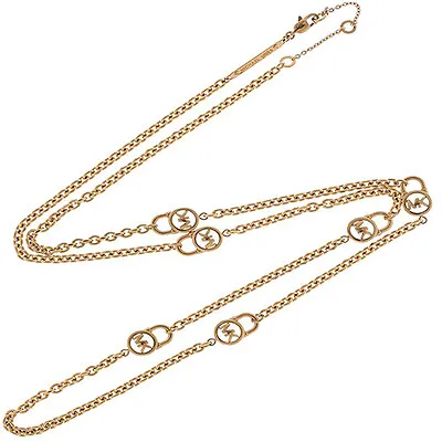 New-michael Kors Polished Gold Tone Long Chain Logo Lock Necklace Mkj2458 • $123.24