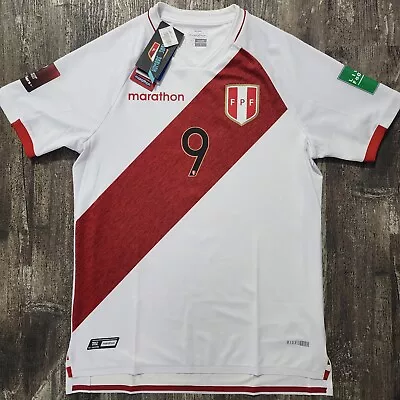 2021 Marathon Peru Home Soccer Jersey Gianluca Lapadula M Medium Player Version • $160