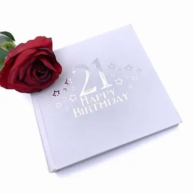 21st Birthday Photo Album For 50 X 6 By 4 Photos Silver Print • £14.99