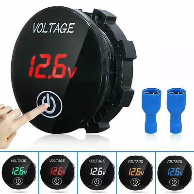 DC 12V-24V LED Panel Digital Voltage Volt Meter Display Voltmeter Car Motorcycle • £7.68