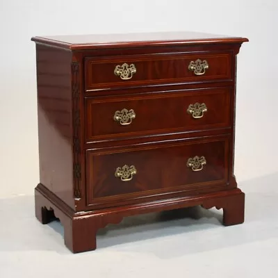 Beautiful Set Of 2 Williamsburg Style Mahogany Chest Of Drawers With Brass • $2096.25