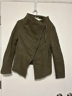 NWT H &M Divided Green Faux Leather Jacket Size 10 • $15