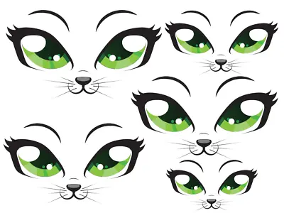 TOP QUALITY🍰CAT EYES🍰  Different Sizes Edible Cake Decoration Cupcake Toppers  • £3.89