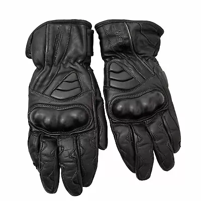 Pro Speed Ladies Black Leather Motorcycle Motorbike Gloves Sz S • £12