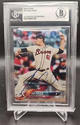 2018 Topps Series 1 MAX FRIED RC AUTO Signed Beckett COA Braves • $39.99