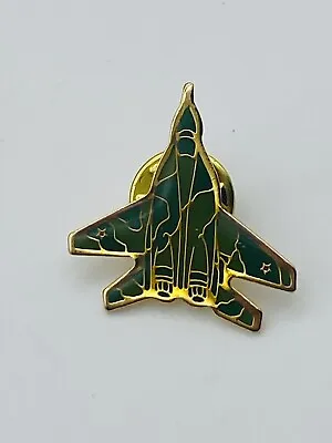 1980’s Green Camo Military Fighter Jet 1” Hat Pin Atlas USA Aircraft • $6.50