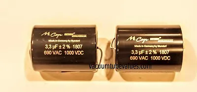 TWO Mundorf MCap Supreme Silver Gold Oil Capacitor 3.3 Uf 3.3uf 1000VDC • $182.95