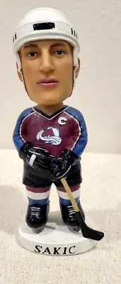 Vintage Joe Sakic Colorado Avalanche Hand Painted Bobble Head RARE White Jersey • $20.55