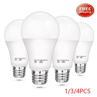 1/3/4PC Dusk To Dawn Light Bulb A19 LED Sensor Bulbs Automatic On/Off800 Lumen • $20.99