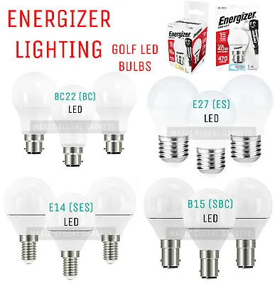 £5.45 • Buy ENERGIZER LED 5W SES E14 BC ES Golf Ball Globe Lamp Light Bulbs Warm Cool White 