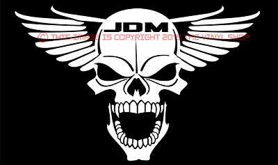  JDM Winged Skull  Vinyl Decal Sticker ORIGINAL Hella Flush Ricerjapanese JDM • $3.25