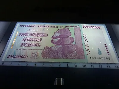 Zimbabwe One 500 Million Dollar Bill Banknote Pre- 10 50 100 Trillion Series • $2.99