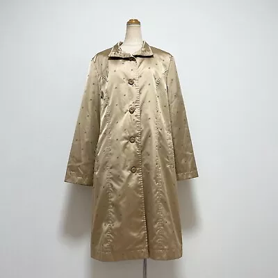 Vintage Courreges Logo Iconic Long Jacket Beige Woman Size 9 XS/S Japan Used • $180