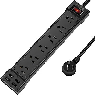 $10.83 • Buy Wall Mountable USB Surge Protector Power Strip With USB Ports 6 Outlet Plugs