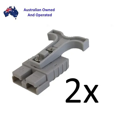$10.95 • Buy 2 X 50 Amp Anderson Plug Style Connectors 2 X Handle T-Bar AU Stock